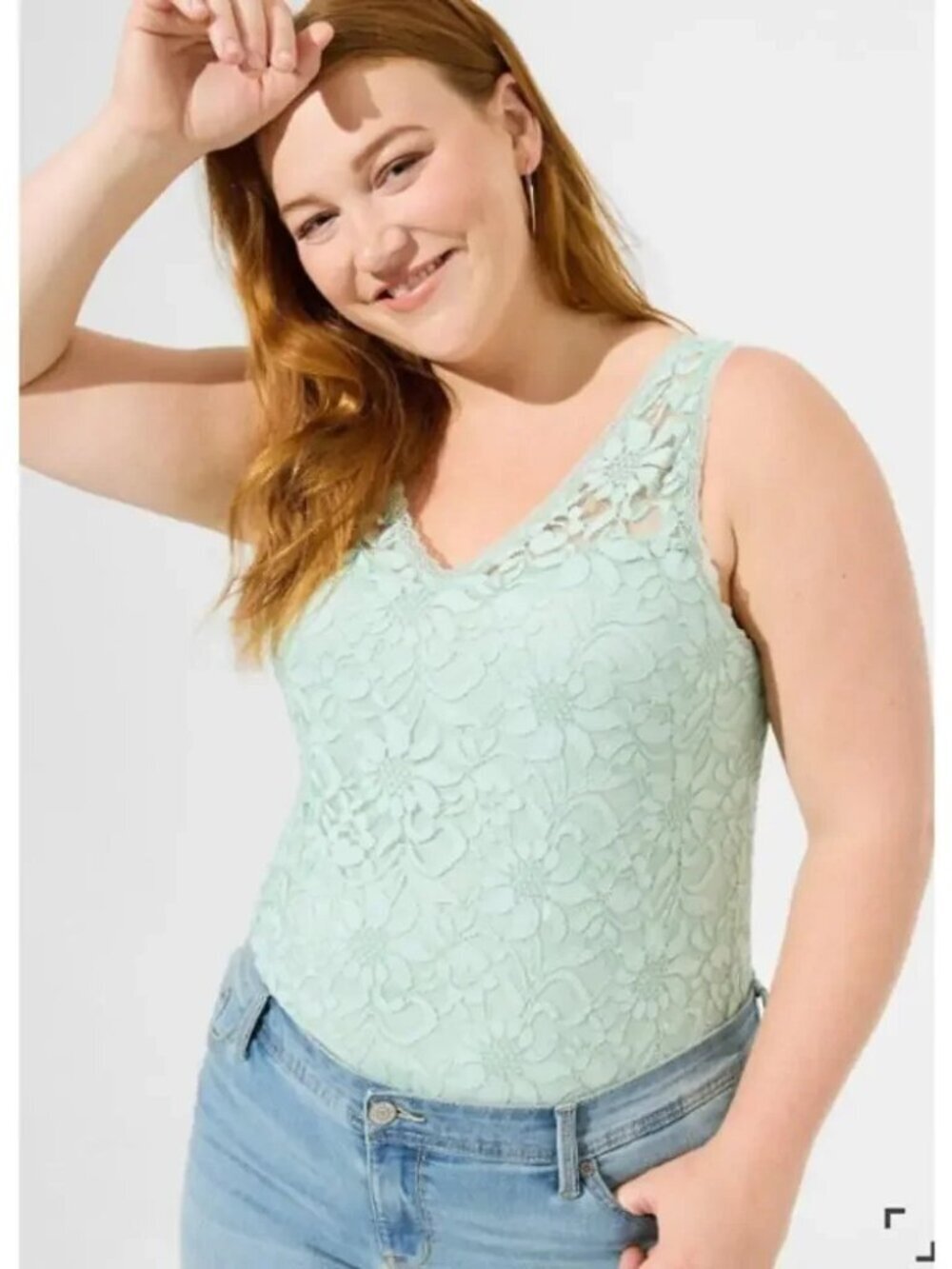 TORRID Stretch Lace V-Neck Tank Top - Size 2X